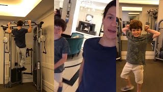 Tom Holland working out with his little brother Paddy