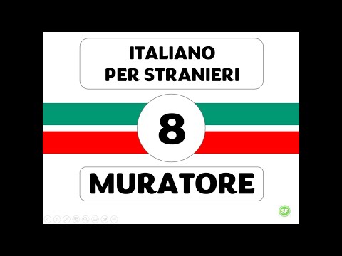 ITALIAN FOR FOREIGNERS - BRICKLAYER PROFESSION - VOCABULARY