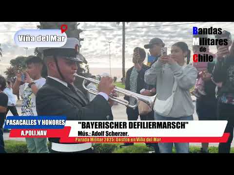 MARCHAS del ESCALÓN NAVAL en Viña del Mar, Parada Militar 2025