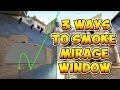 CS:GO - 3 Ways To Smoke Mirage Mid Window (2 ...