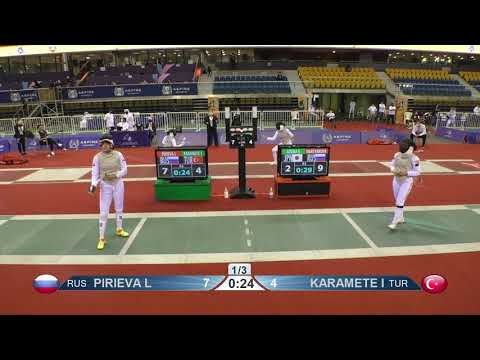 Doha 2021 SWF - L16 - Pirieva RUS v Karamete TUR