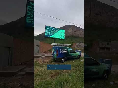 Painel de LED P5 4x2m Outdoor instalado em Tanquinho – BA #paineldeled #led