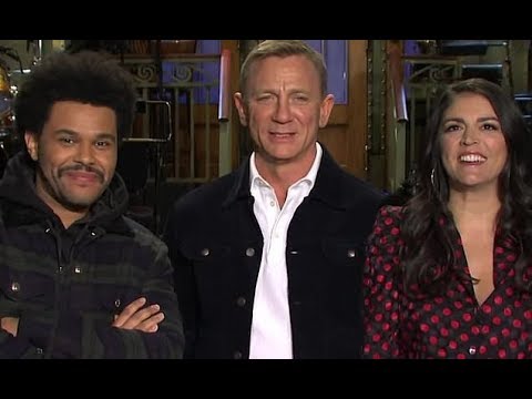予告編では、「私たちは、このようなことをしたいと思っています」と語っています。 (Daniel Craig is joined by The Weeknd as he puts hilarious James Bond spin on promos for Saturday Nig)
