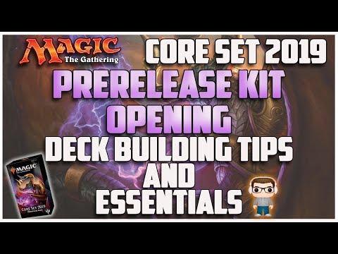 Core Set 2019 Prerelease Kit Opening - Deck Building Tips and Essentials! Video