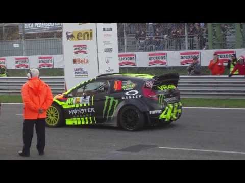 valentino rossi finale master show 2013 monza rally VS Dani Sordo classe WRC 1.6
