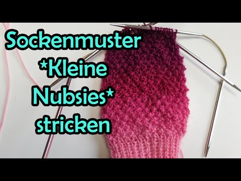 Sockenmuster *Kleine Nubsies* stricken - Romy Fischer Strickanleitung