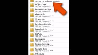 Unzip Password protected ZIP files using Password ZIP Maker for iPhone & iPad