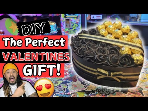 DIY Valentine’s Day Rose Box filled with Ferrero Rocher Chocolates! Inexpensive Valentine’s Day Gift