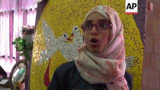 Art made from war debris promotes peace