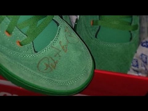 Patrick Ewing Athletics Surprise's Dj Delz With Signed 33 HI Sneaker SO EPIC! Video