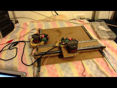 DIY Lowcost XY table #1 test /first steps