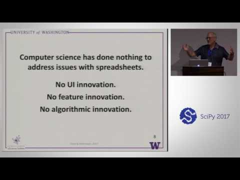 SciSheets Providing the Power of Programming with the Simplicity of Spreadsheets | SciPy 2017 | Jo