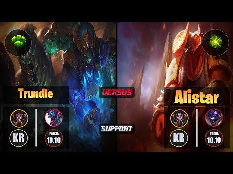 GrandMaster TRUNDLE [Guardian] (Support) VS  ALISTAR - Grandmaster KR Patch 10.10