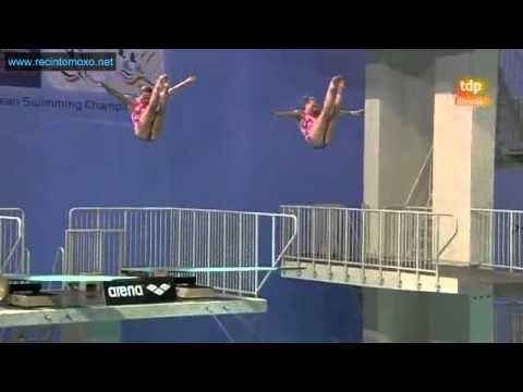 Women 3 m springboard synchro Final, Diving, European Aquatics Championships Eindhoven 2012 (2/5)