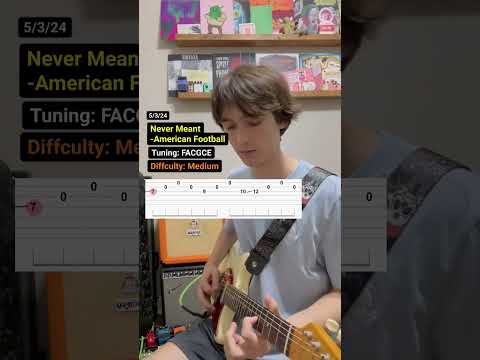 Never Meant - American Football || Guitar Tutorial || #guitar #tutorial #midwestemo #mathrock #music