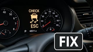 How To Fix Check ESC Warning In Kia