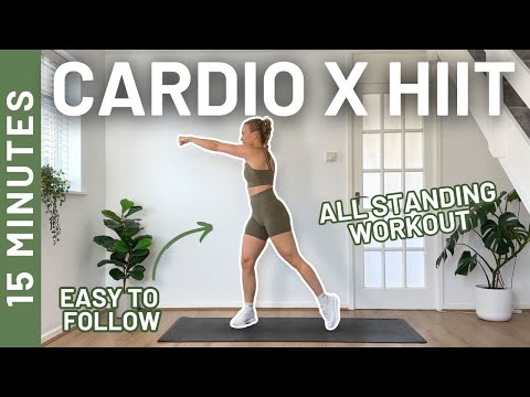DAY 7 Feel Good HIIT - 15 MIN CARDIO HIIT - ALL STANDING - Full Body Workout [No Repeats]