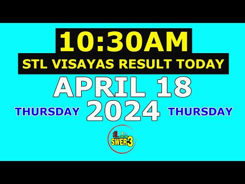 10:30am STL Visayas Result Today April 18 2024 (Thursday)