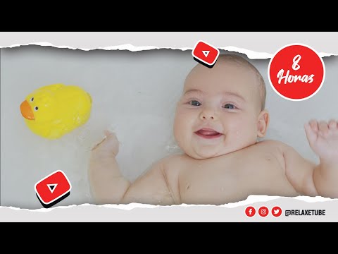 🎧 SOM DA ÁGUA COM MÚSICA RELAXANTE PARA O BANHO DO BEBÉ 🐤 É HORA DO BANHO DO BEBÉ 🕒 8 HORAS