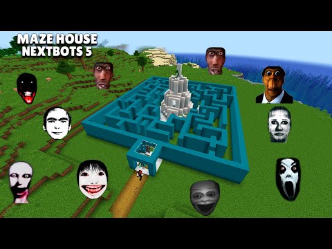 SURVIVAL MAZE HOUSE PART 5 WITH 100 NEXTBOTS in Minecraft - Gameplay - Coffin Meme