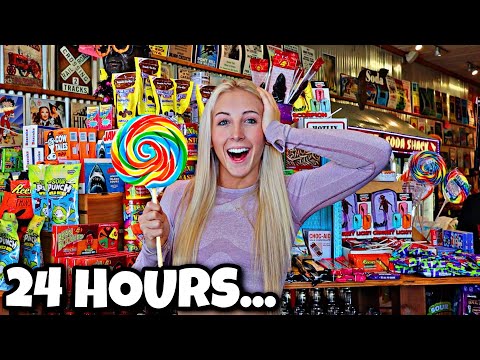 LIVING IN A CANDY STORE FOR 24 HOURS!