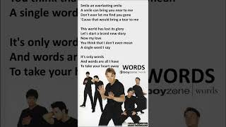BOYZONE - WORDS (WITH LYRICS)