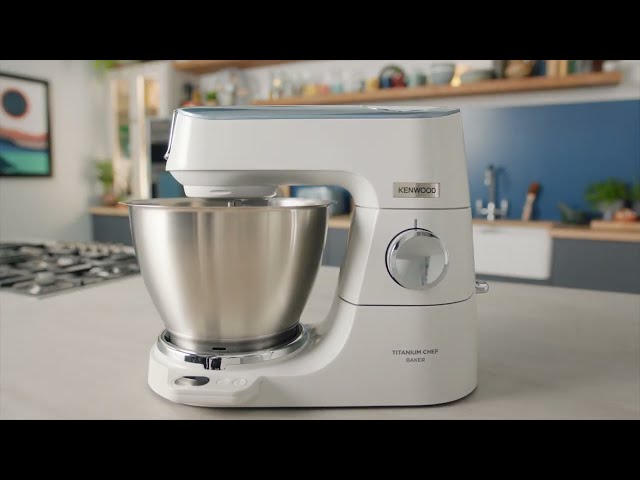 Kenwood KVC65.001WH Chef Titanium Baker Stand Mixer with 5L Bowl - White