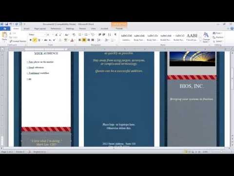 How to Make a Brochure in Microsoft Word