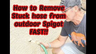 How to remove stuck hose from spigot