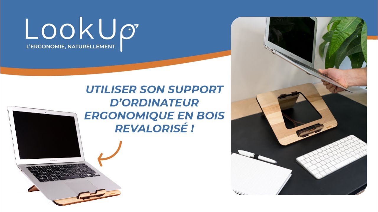 Support Ordinateur Portable en Bois Revalorisé by LookUp