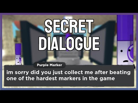 How to Unlock Purple Marker's SECRET Dialogue |ROBLOX FIND THE MARKERS