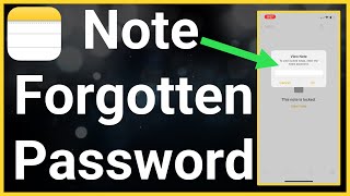 How To Fix Forgotten Notes Password On iPhone