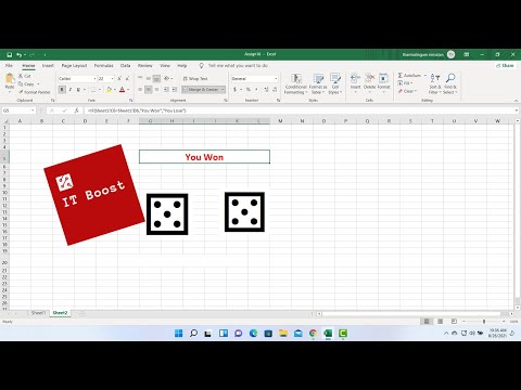 MS Excel | Random Between Function | Dice Game