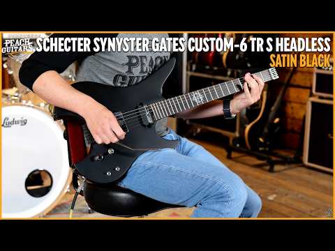 Schecter Synyster Gates Custom-6 TR S Headless - Ebony - Satin Black image 10