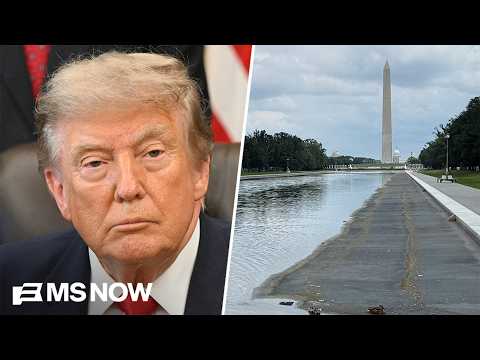 LIVE: Lincoln Memorial Reflecting Pool being drained AGAIN as renovation disaster continues