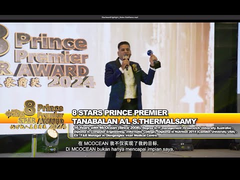 8 STAR PRINCE PREMIER BALAN EARNING THE  8-STAR AWARD FOR OUTSTANDING CONTRIBUTIONS!