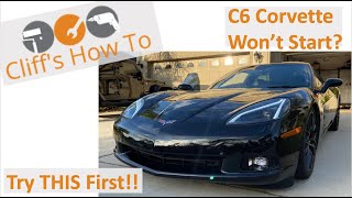 Corvette No-Start: Easy Fix!