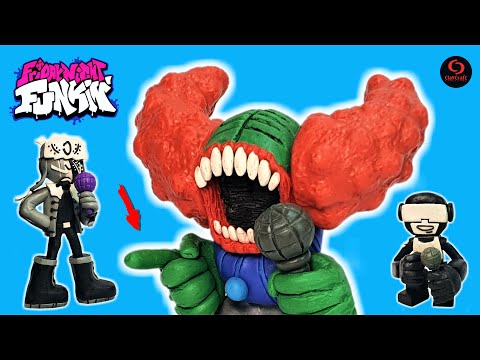 Tricky the Clown, Ruv, Tankman Friday Night Funkin with clay | FNF