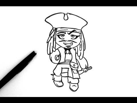 Comment dessiner Jack Sparrow Chibi (Pirates des Caraïbes)