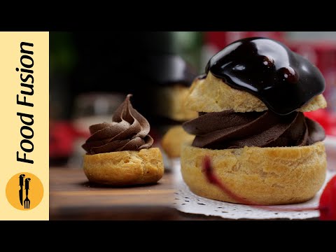 Chocolate Cream Puffs Recipe by Food Fusion