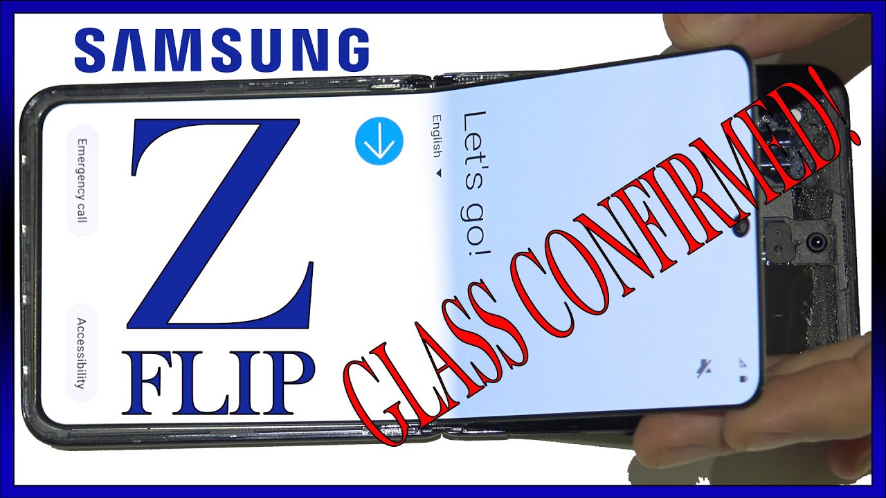 Samsung Galaxy Z Flip Screen Plastic Glass Teardown Hinge Review. Glass Confirmed!