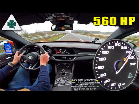 560HP Alfa Romeo Stelvio Quadrifoglio PUSHED on the Autobahn!