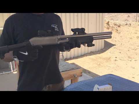My double barrel slam fire shotgun at the range