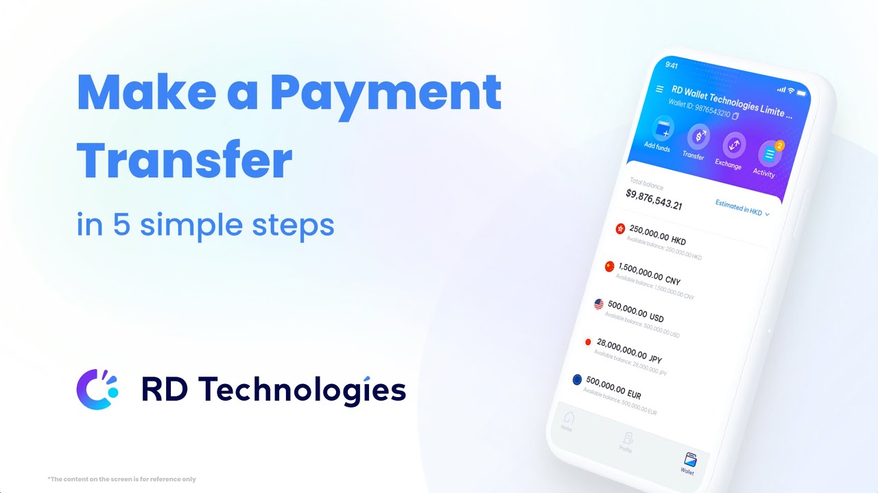 Make a Payment Transfer - RD Wallet