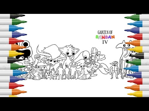 Garten of Banban 4 Coloring Pages Third Trailer   ALL BOSSES + ENDING NCS Music