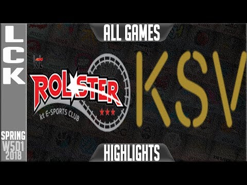 KT vs KSV Highlights ALL GAMES | LCK Week 5 Spring 2018 W5D1 | KT Rolster vs KSV Esports Highlights