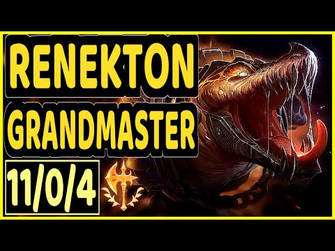 TRUKLAX (RENEKTON) - 11/0/4 KDA GAMEPLAY - EUW Ranked GRANDMASTER