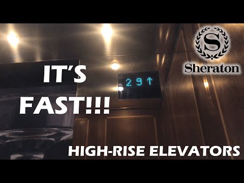 Amazing Montgomery Traction High-Rise Elevators - Sheraton Grand in Chicago, IL