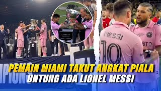 Download lagu Hormat Sama Senior!! Reaksi Kapten Intermiami Saat Dipaksa Angkat Piala Sama Lionel Messi mp3