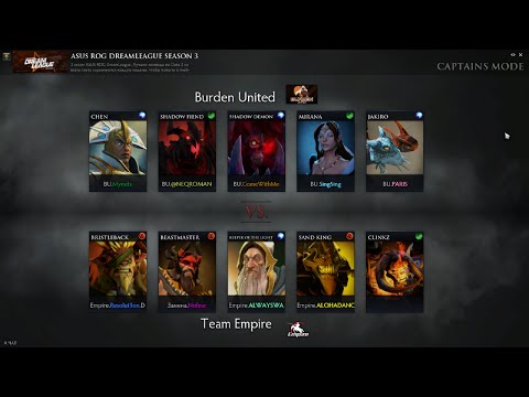 Burden United VS Team Empire part 1 Dota 2 Tournament 2015